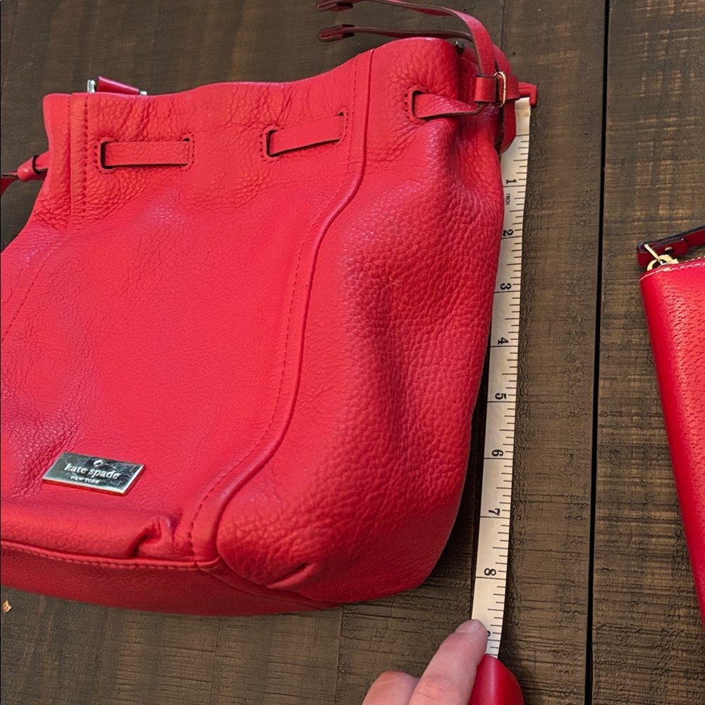 Kate Spade Vibrant Red Bucket Bag and Wallet Set - Picture 15 of 16